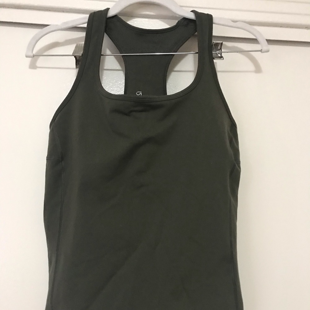 Forest green tank top and shorts